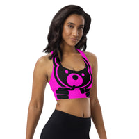 166 - NUCKLE UP Cutie Bear Boxer - Longline sports bra