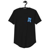 130 - NUCKLE UP Boxing Bear - Men's Curved Hem T-Shirt