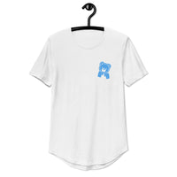 130 - NUCKLE UP Boxing Bear - Men's Curved Hem T-Shirt